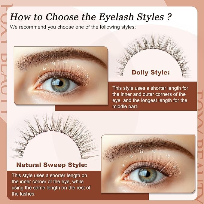 Lash Clusters - Dark Brown Lashes 360PCS Natural Wispy Fluffy Eyelash Clusters 8-16 MM Eyelash Extensions D Curl Faux Mink Lash Extensions DIY at Home-Velvo Beauty