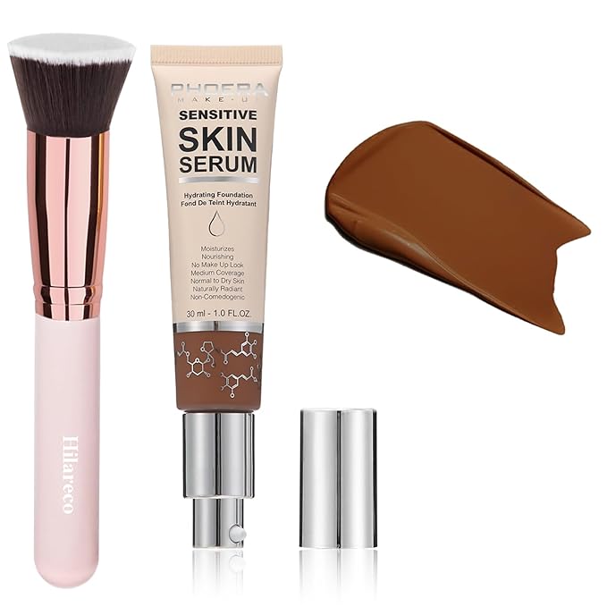 2024 New PHOERA Foundation Makeup for Mature Skin, Wrinkles Matte Natural Finish for a Flawless Complexion (N06 Mocha)-Velvo Beauty