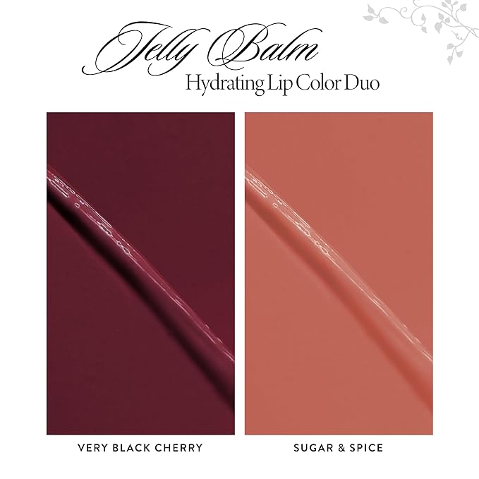 LAURA GELLER NEW YORK Jelly Balm Hydrating Lip Color Duo - Very Black Cherry + Sugar & Spice - Holiday 2024-Velvo Beauty