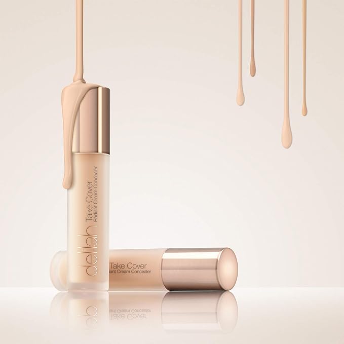 delilah - Take Cover Radiant Cream Concealer - Chashmere - Blendable, Hydrating, Long-Lasting, Light Reflecting, Imperfections Corrector - Enriched with Vitamin E - Medium to Full Coverage - 0.12 Oz-Velvo Beauty