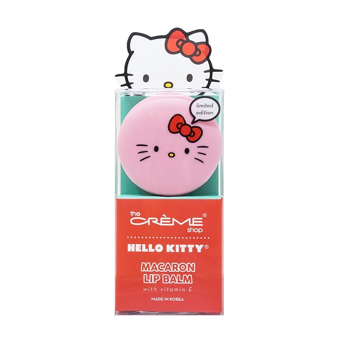 The Crème Shop Hello Kitty Macaron Lip Balm - Watermelon-Velvo Beauty