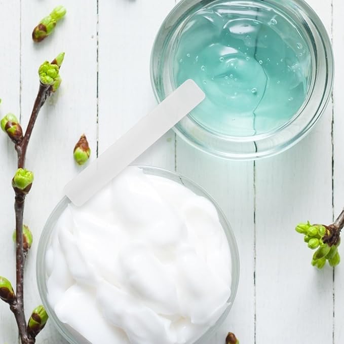 50pcs Soft Film Stick Cream Spoon Facial Mask Spoons Beauty Supplies Facial Cream Beauty Scrapers Makeup Tools Beauty Accessories Makeup Spoons Cream Spatulas-Velvo Beauty