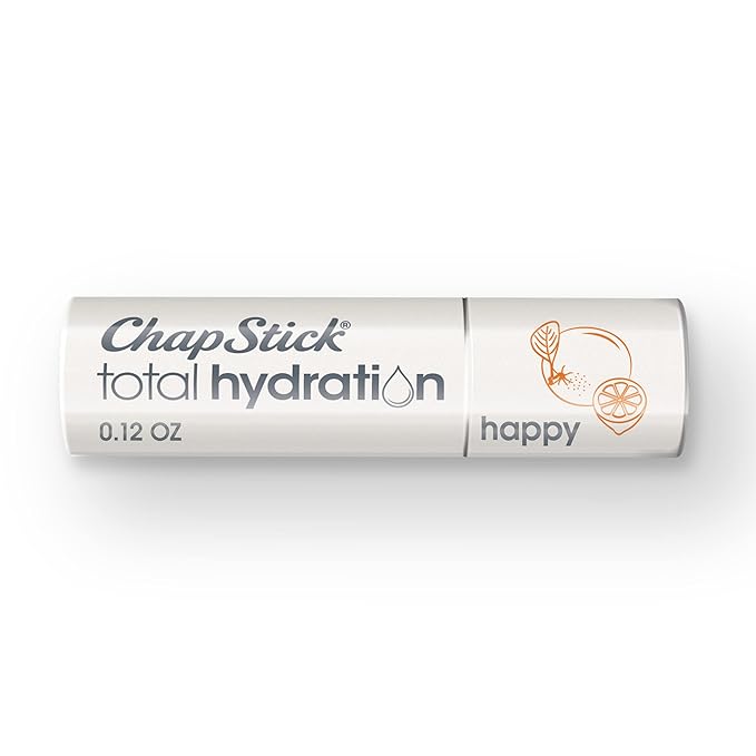 ChapStick Total Hydration Essential Oils Happy Orange And Lemon Lip Balm Tube, Lip Care - 0.12 Oz-Velvo Beauty
