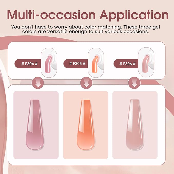JEWHITENY Poly Extension Gel Nail Set Clear Pink Poly Nail Gel With Slip Solution Base Coat Top Coat French Manicure Need U V Lamp Curing for Finger Art and Home DIY-Velvo Beauty