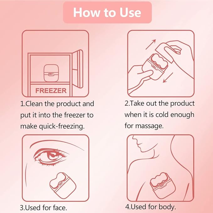 OPENDGO Ice Roller for Face Facial Massager for Eye Puffiness, Reduces Wrinkles, 2 in 1 Facial Skin Care Tool for Body Cold Therapy Tools-Velvo Beauty