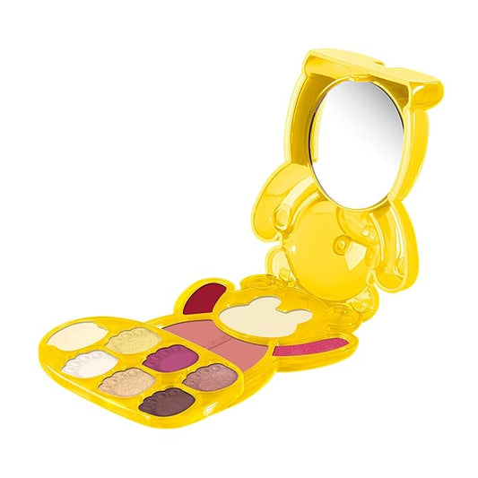Pupa Milano Happy Bear Makeup Kit, 005 Yellow, 0.39 oz - Makeup Gift Set - Makeup Palette - Blush - Eyeshadow - Highlighter - Lip Gloss - Face Makeup-Velvo Beauty