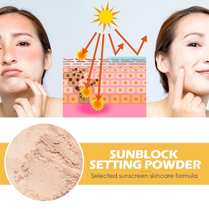Mineral Sunscreen Setting Powder, Face Powder, Translucent Oil Control Natural Matte Finish, Lightweight Long Lasting Smooth Breathable for All Skin-Velvo Beauty