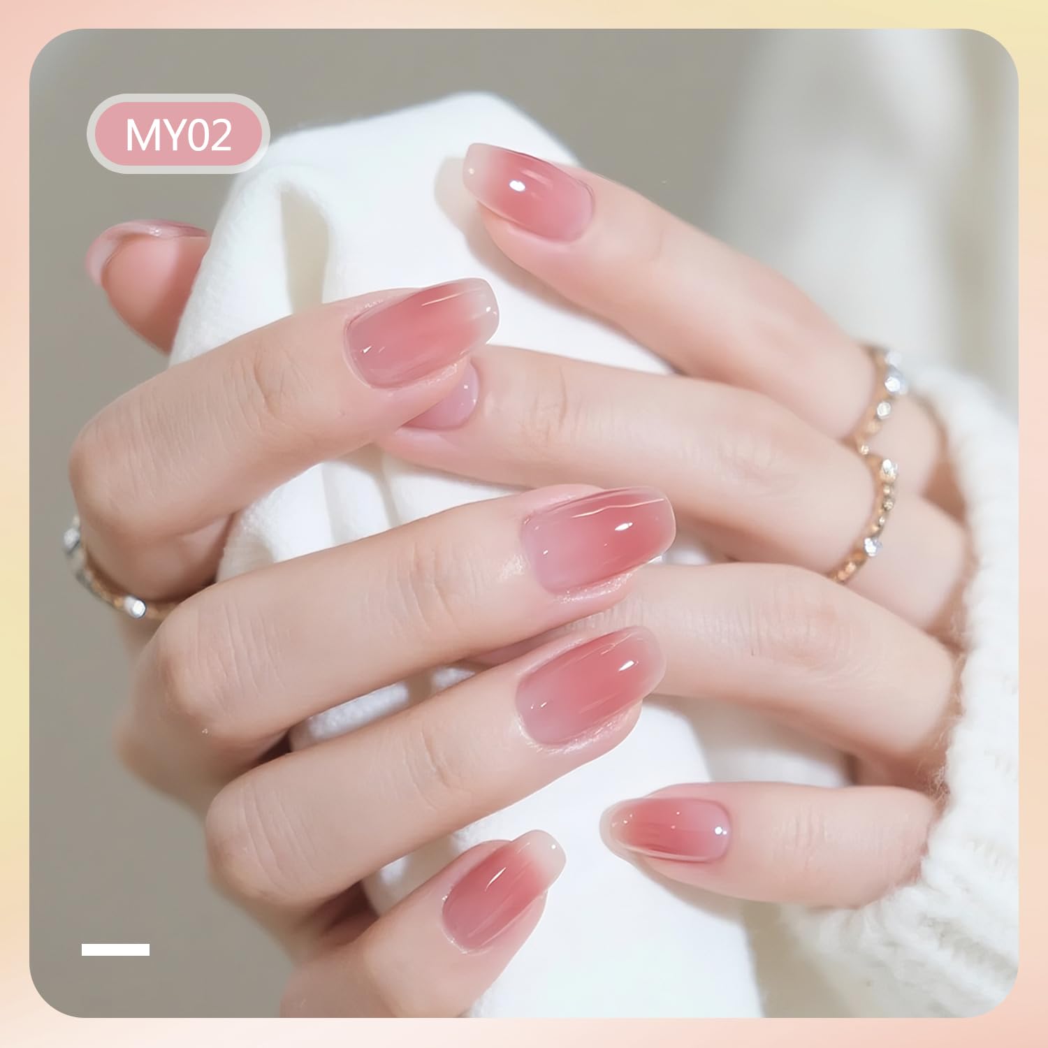 Jelly Nail Polish Set, 10 Color With 2PCS Base and Top Coat Quick Drying High Gloss Shine Jelly Nail Polish Translucent Amber Gray Red Nude Color Holiday Gift Giving-Velvo Beauty