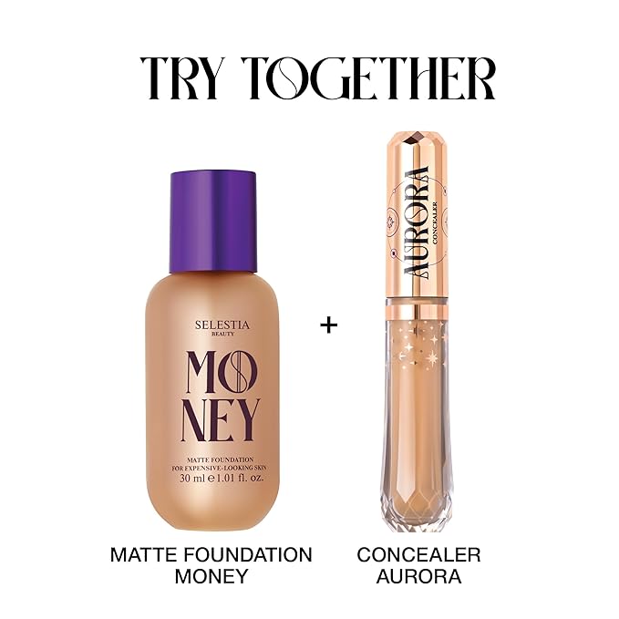 Matte Foundation Money - Long-Lasting Makeup Foundation with Flawless & Buildable Coverage - Liquid Foundation for All Skin Types (Almond)-Velvo Beauty
