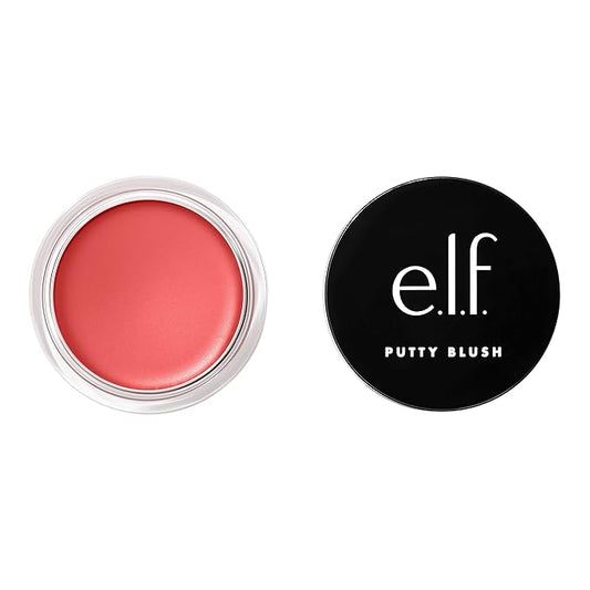 e.l.f. Putty Blush, Creamy & Ultra Pigmented Formula, Lightweight, Buildable Formula, Infused with Argan Oil & Vitamin E, Vegan & Cruelty-Free, Tahiti-Velvo Beauty