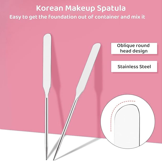 Makeup Mixing Palette, KissDate Korean Spatula Makeup Palette with Foundation Spatula, Stocking Stuffers Christmas Gifts for Women Stainless Steel Picasso Makeup Spatula Mixing Tray Makeup Mixer-Velvo Beauty