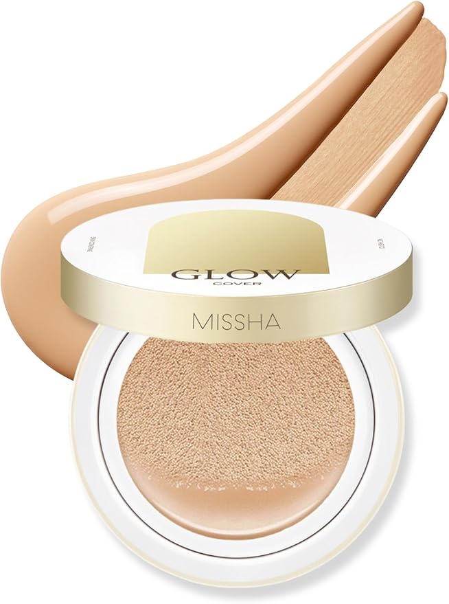 MISSHA Glow Cushion No.23 Natural Beige for Natural Skin Radiant & Moisturizing Skin with Buildable Coverage-Velvo Beauty