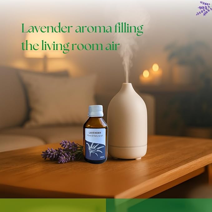 Roots & Above Pure Natural Lavender Essential Oil 3.38 oz/100ml for Diffuser, Skin, Hair, Self-Care, Soap & Candle Making Scent Fragrance-Velvo Beauty