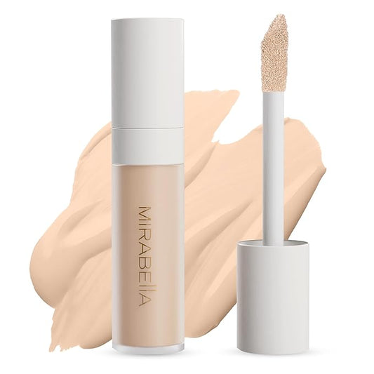 Mirabella Invincible For All Perfecting Under Eye Concealer Full Coverage - Hydrating Makeup Concealer for Dark Circles, Fine Lines & Wrinkles w/Hyaluronic Acid - Ivory I30-Velvo Beauty