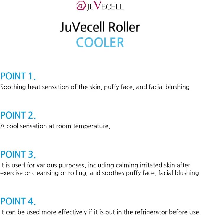 JUVECELL Ice Roller for Puffiness, Face & Eyes Cooler Facial Roller to Press Serums, Cream and Oil Into Skin, Massager Skin Care Tool, Eye Massager and Neck Roller-Velvo Beauty