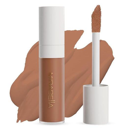 Mirabella Invincible For All Perfecting Under Eye Concealer Full Coverage - Hydrating Makeup Concealer for Dark Circles, Fine Lines & Wrinkles w/Hyaluronic Acid - Deep D200-Velvo Beauty