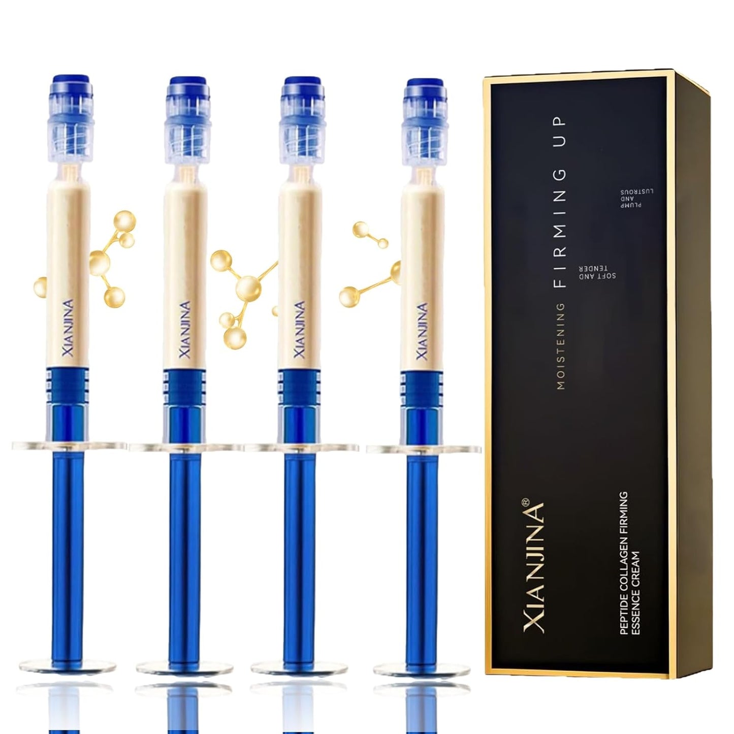 Polypeptide Collagen Elastic Essence Cream - Xianjina Anti-Wrinkle Firming Face Lotion for Women with Micro-Molecular Peptides (4PC)