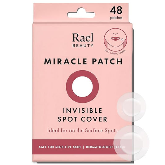 Rael Pimple Patches, Miracle Invisible Spot Cover - Hydrocolloid Acne Patch, Treatment for Breakouts, Absorbs Zits & Blemish, Korean Skin Care, 2 Sizes (48 Count)-Velvo Beauty