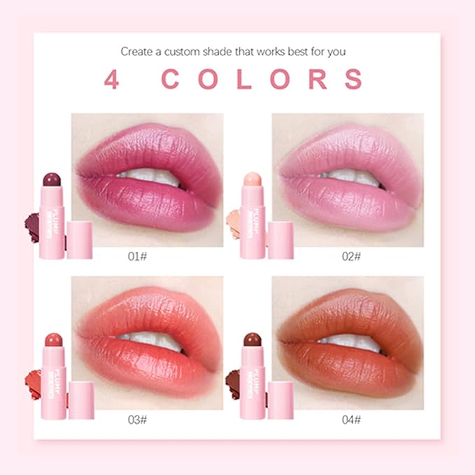 Plumping Lip Balm - Tinted Lip Balm Plumper - Enhancing & Hydrating Lip Moisturizer Fade Lip Lines Lip Care 0.17Oz/4.8g - 01 MAUVE WHIP-Velvo Beauty