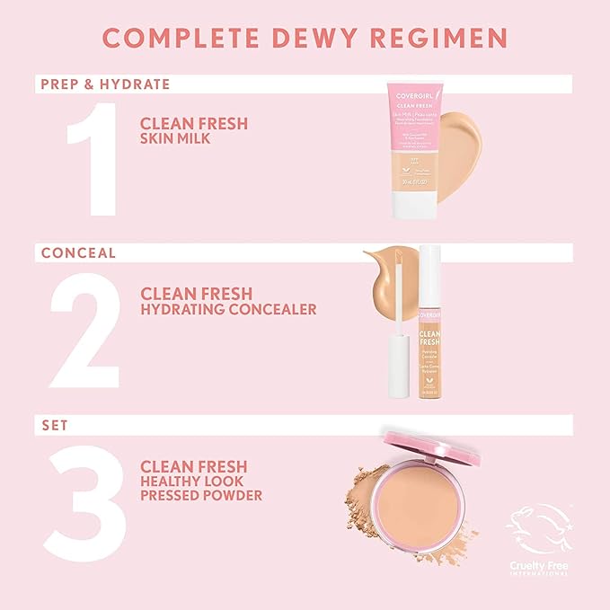 COVERGIRL Clean Fresh Pressed Powder, Rich, 0.35 Oz-Velvo Beauty