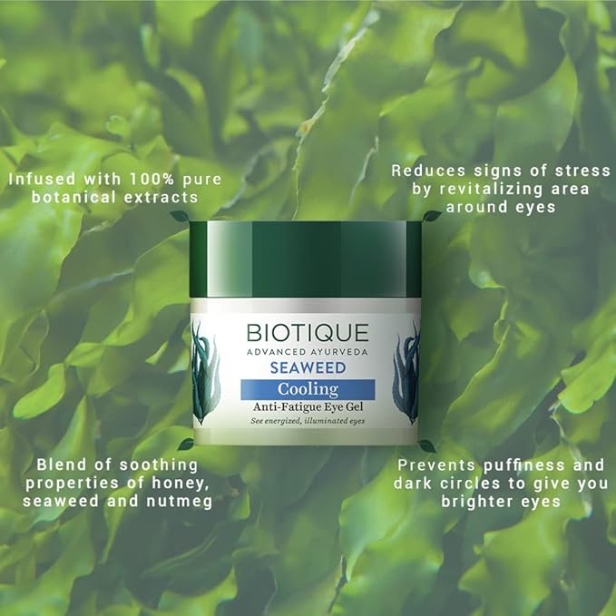 Biotique Seaweed Revitalizing Anti-Fatigue Eye Gel-Velvo Beauty