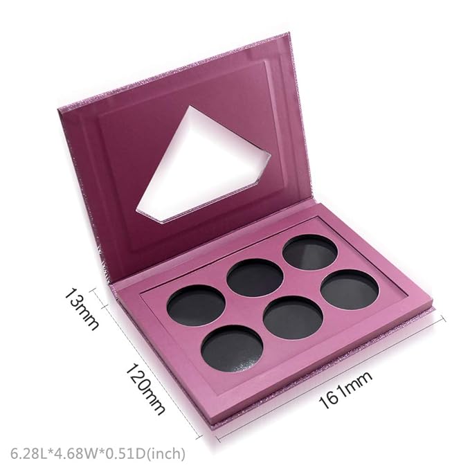 Medium-Sized Magnetic Makeup Palette with Diamond-Shaped Transparent Window-Velvo Beauty