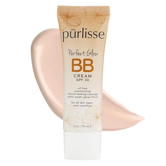 pūrlisse Perfect Glow BB Cream with SPF 30 - Matte Meets Dewy Finish - Enriched with Goji & Hawthorn Berry to Help Improve Skin Texture & Radiance - Fair (1.4 oz)-Velvo Beauty