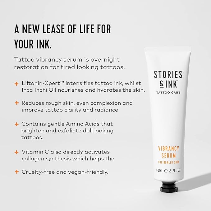 Stories & Ink Tattoo Care | THE ORIGINALS PACK | Fade-Fighting Regimen (Daily Moisturizer + Hydrating Body Oil + Vibrancy Serum) | Completely Hydrates, Highlights and Defines your Ink-Velvo Beauty