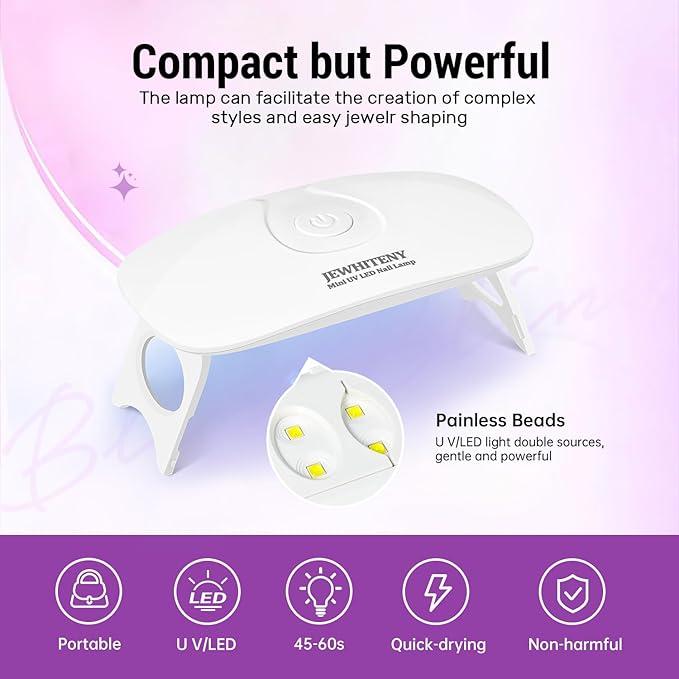 JEWHITENY Poly Gel Nail Kit 28 Colors Nude Gray Glitter with Nail Lamp Base Top Coats Builder Gel All-In-One Set Ideal for Designs DIY At Home Need U V Lamp Curing-Velvo Beauty