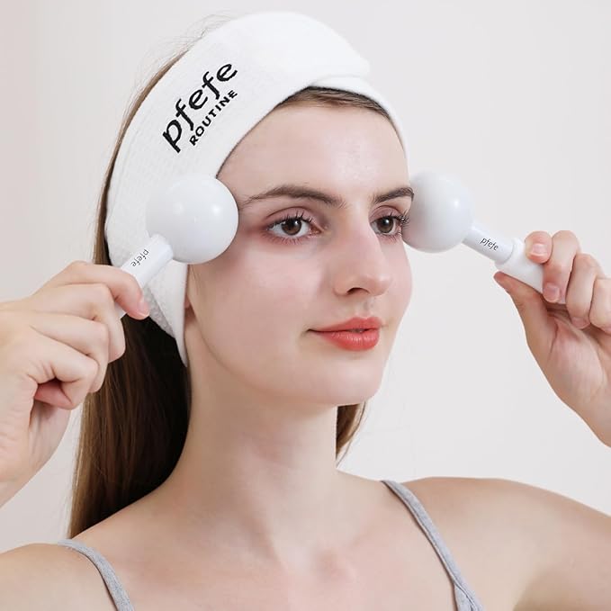 Ice Globes for Face & Eyes, Unbreakable Stainless Steel Cryo Sticks for Beauty Routines, Facials Cold Roller Cooling Globes for Puffiness, Wrinkles, Dark Circles, Headaches-Velvo Beauty