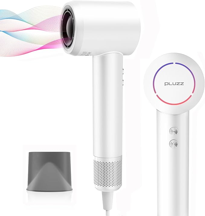 Hair Dryer, High Speed Ionic Blow Dryer with Brushless Motor for Fast Drying, Thermo-Control Quiet Hair Dryers for Women Men Kids, Small Portable Professional Hairdryer, Compact, Travel/Home/Salon-Velvo Beauty