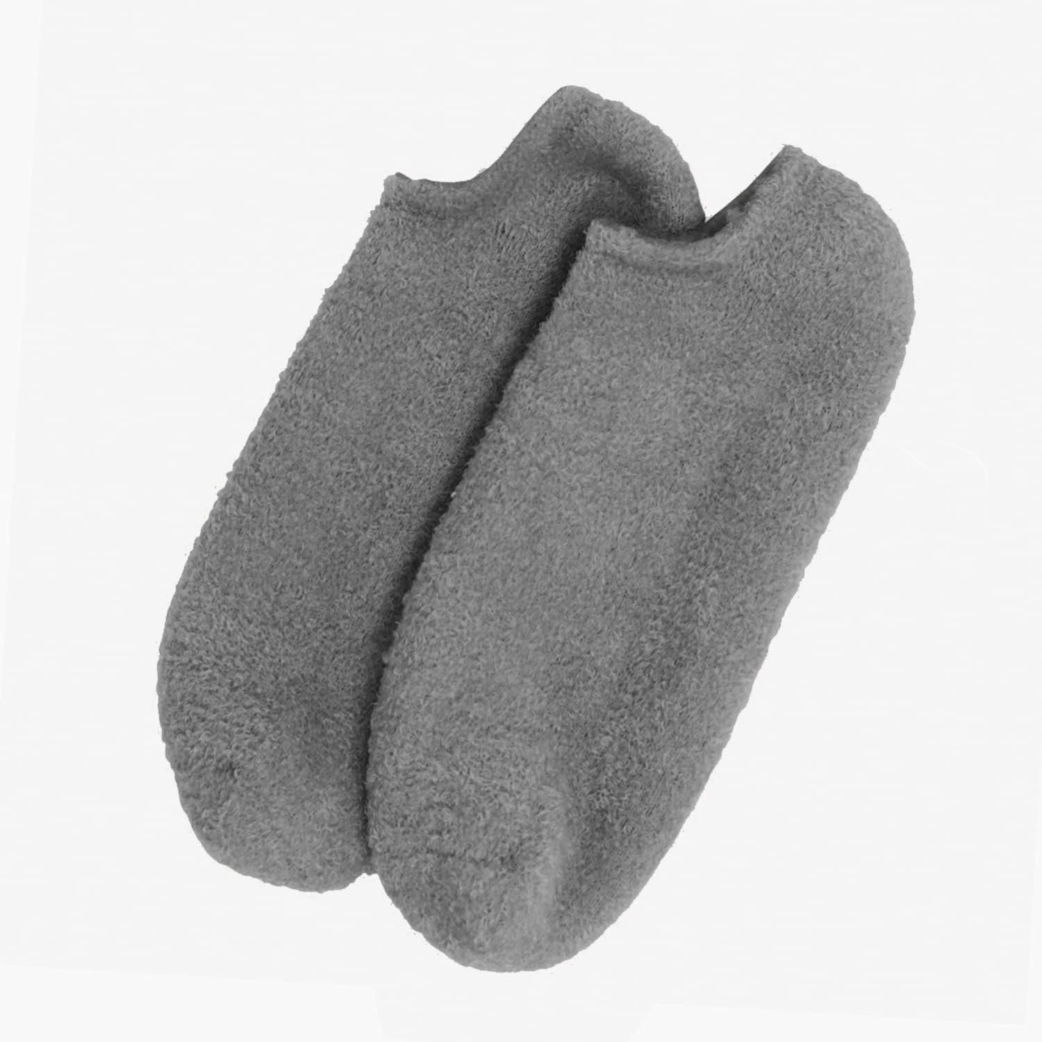 Barefoot Scientist Sleep On It Overnight Moisturizing Gel Socks, Low Profile Ankle Socks, Nourish Your Feet, Grey, L-Velvo Beauty