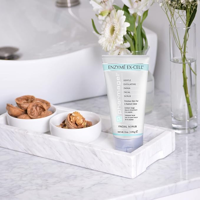 Pharmagel Enzyme Ex‑Cell™ | Gentle Papaya + Walnut Shell Facial Scrub – 6 oz | For Sensitive Skin & All Skin Types-Velvo Beauty