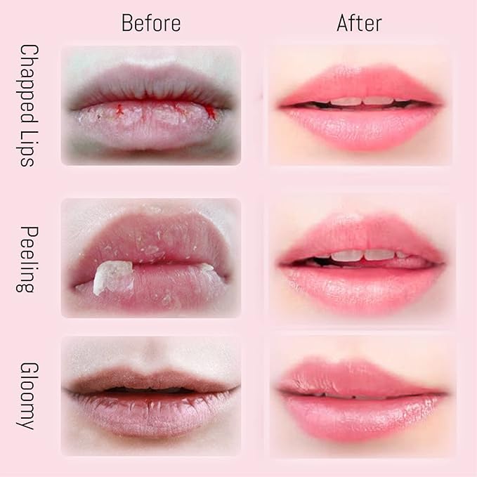 2PCS Lip Balm Honey Pot, Honey Pot Lip Balm for Dry Cracked Lips, Strawberry Lip Balm Scrubs Exfoliator & Moisturizer, Hydrating Lip Balm Honey Pot with Wand, Lip Sleeping Mask (B)-Velvo Beauty