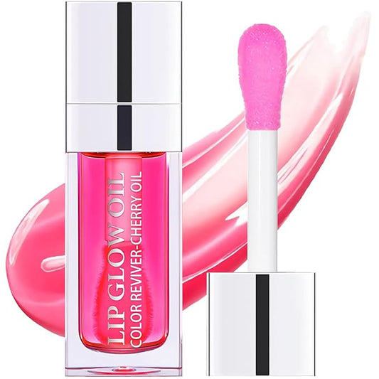 Yasovigi Hydrating Lip Oil Plumping Lip Tint Moisturizing Lip Gloss, Transparent Lip Balm Care Stick Nourishing Repairing Non-sticky, Moisture&Lighten Lip Lines (Raspberry)-Velvo Beauty