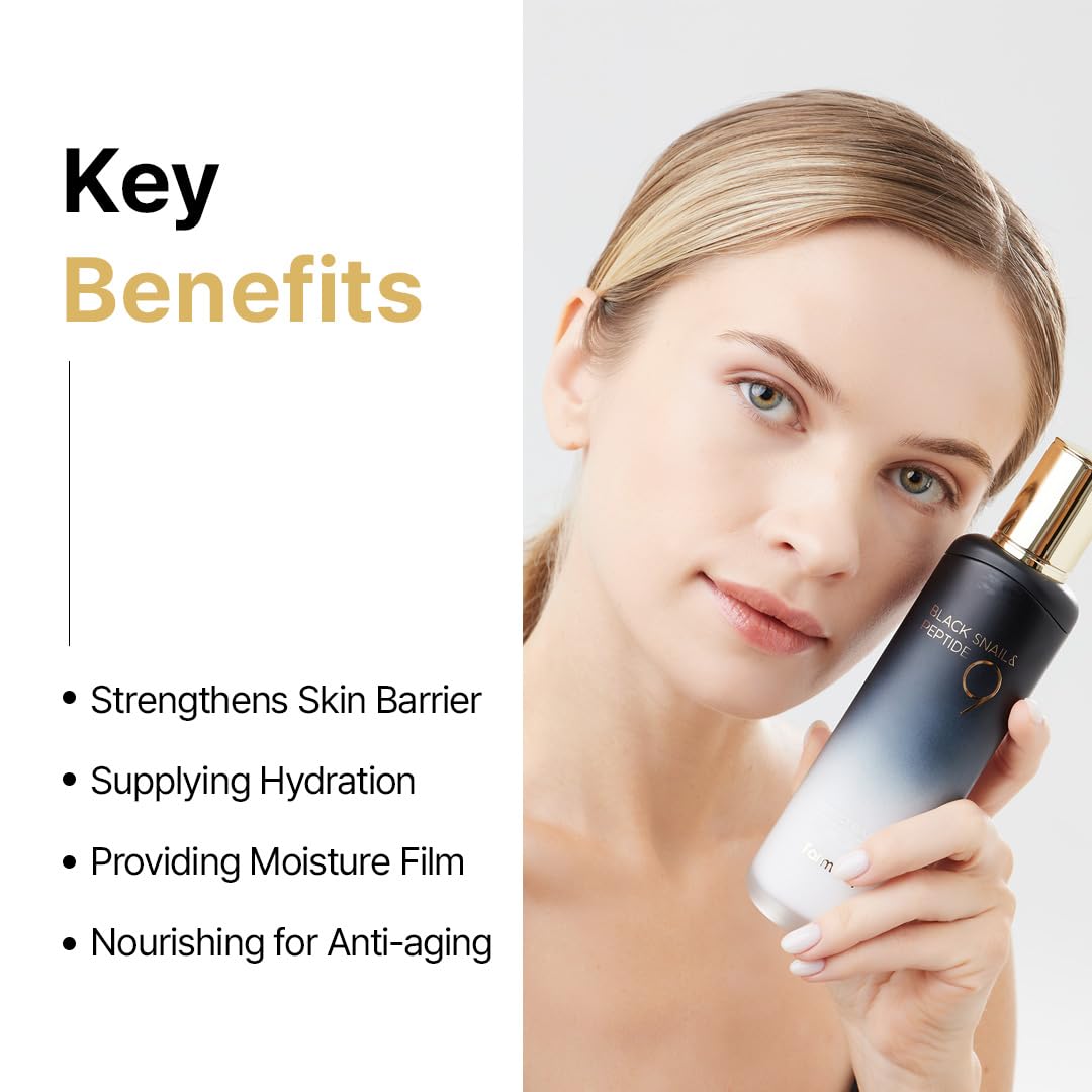 FARMSTAY Black Snail & Peptide 9 Perfect Emulsion, Snail Mucin Moisturizer for Elastic & Glow, Hydrating & Soften, Anti-aging, Barrier Repair, for Women & Men, Korean Skin Care, 4.05 fl.oz-Velvo Beauty