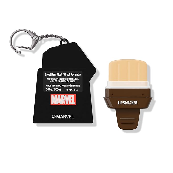 Lip Smacker Marvel, Guardians of the Galaxy, keychain, lip balm for kids - Groot (keychain)-Velvo Beauty