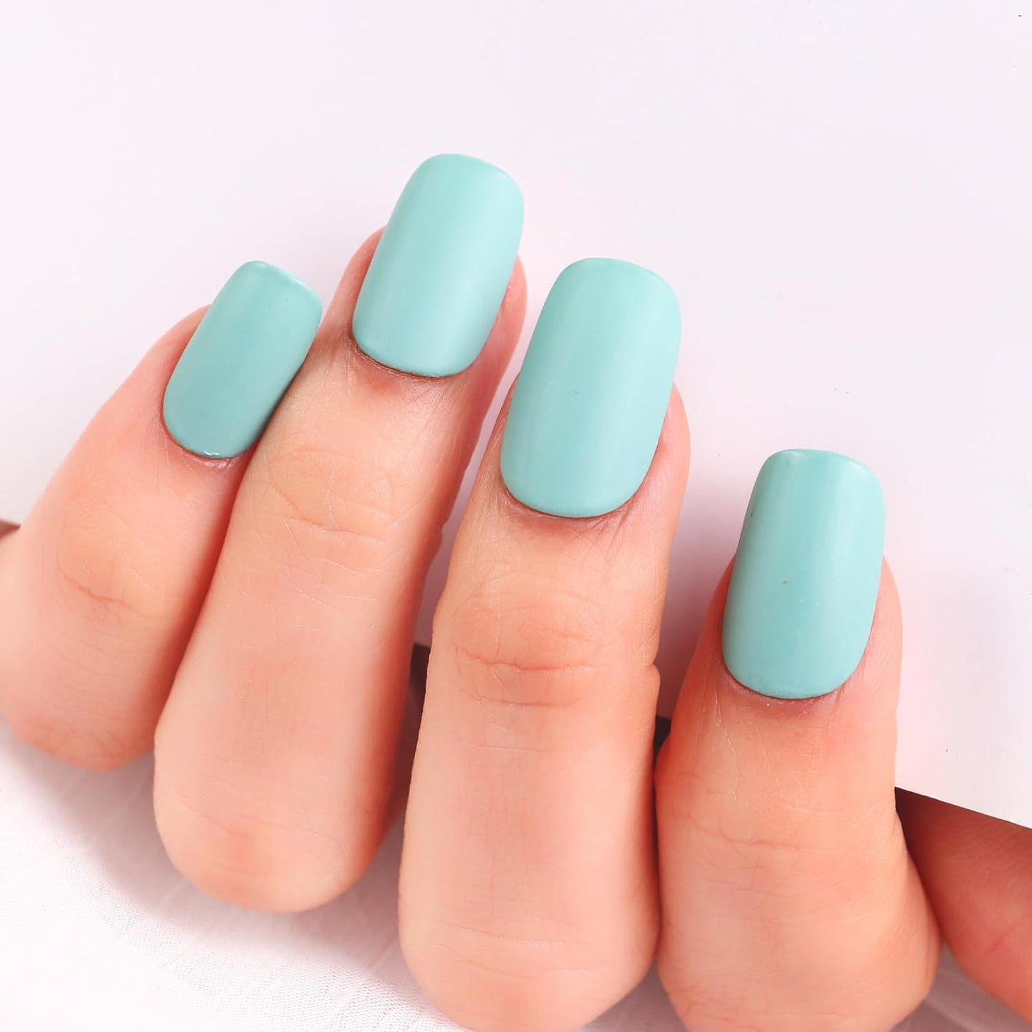 Matte Nail Polish Air Dry Nail Lacquer for Nail Art Varnish, Mist Effect Matte Finish Velvet Nail Polish, 0.35 fl oz (Cyan-14, 10 ML)-Velvo Beauty