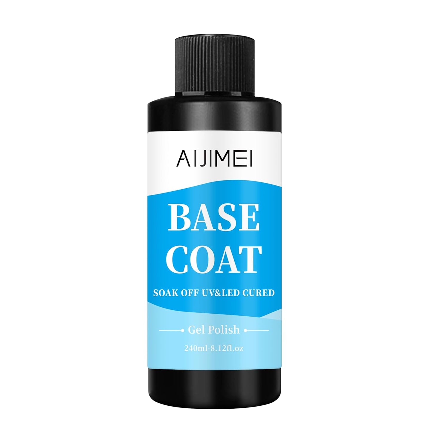AIJIMEI 240ml Base Coat Quick Dry Gel BaseCoat for Nails Gel Nail Polish Base Coat for Home DIY LongLasting 8 Fl Oz-Velvo Beauty