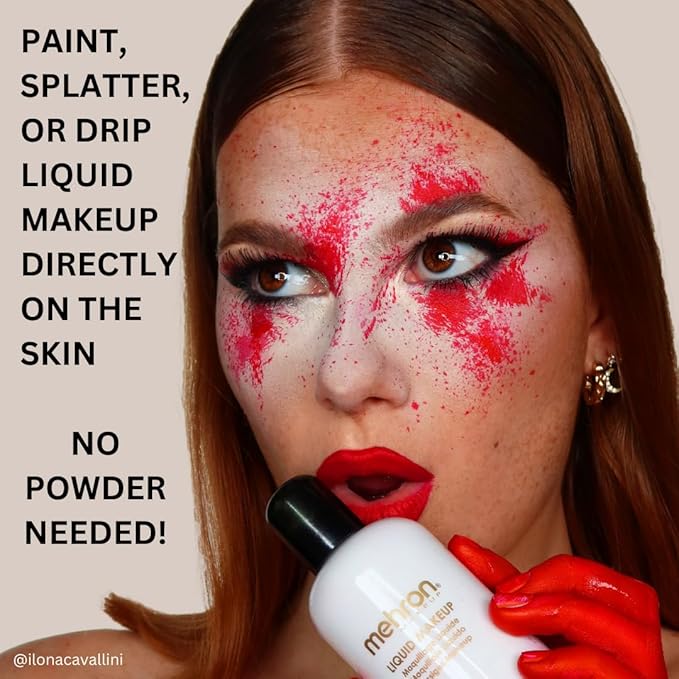 Mehron Makeup Liquid Makeup | Face Paint and Body Paint Perfect for Halloween, Cosplay I Air Brush Compatible 4.5 oz (133 ml) (MOONLIGHT WHITE)-Velvo Beauty