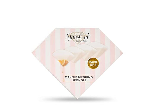 StansOut Beauty Sponge 4-Pack – Streak-Free, Airbrushed Finish | Reusable, Quick-Drying, Latex-Free | Multi-Angle Blending Sponge for Cream, Liquid & Powder | Pro Makeup Applicator-Velvo Beauty
