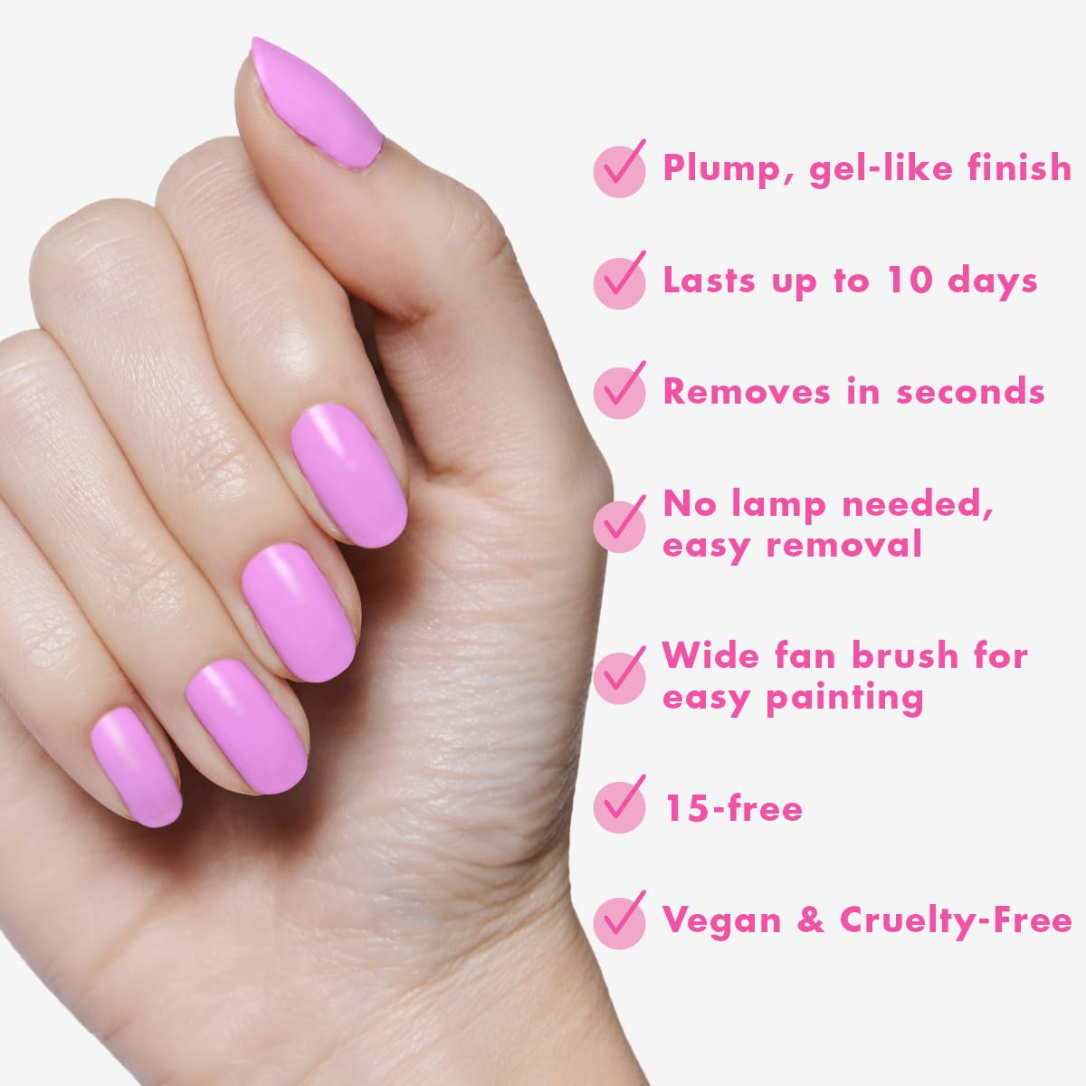 Olive & June Long Lasting Nail Polish | Gel-Like Finish No Lamp Needed | Lasts up to 10 days | Salon-Quality Color at Home | 15-Free, Vegan & Cruelty-Free Chip-Resistant Shine | Fierce & Loving Lilac-Velvo Beauty