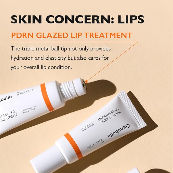 PDRN Glazed Lip Treatment – Hydrating & Plumping Lip Balm with PDRN & Peptides for Soft, Glossy Lips – Intensive Lip Repair & Moisture Lock- 0.33 fl oz-Velvo Beauty