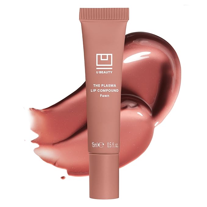 U Beauty The PLASMA Tinted Lip Compound - Anti-Aging & Anti-Wrinkle Lip Gloss, Hyaluronic Acid, Shea Butter & Peptides for Hydration & Plumping, Fawn - 15 mL-Velvo Beauty