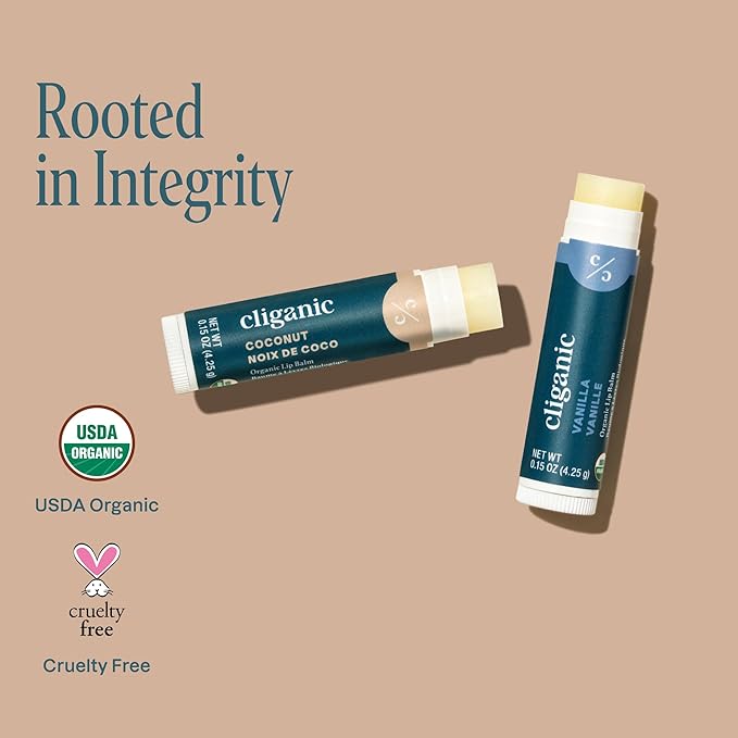 Cliganic Organic Lip Balm 2 Pack - Tropical Twist-Velvo Beauty