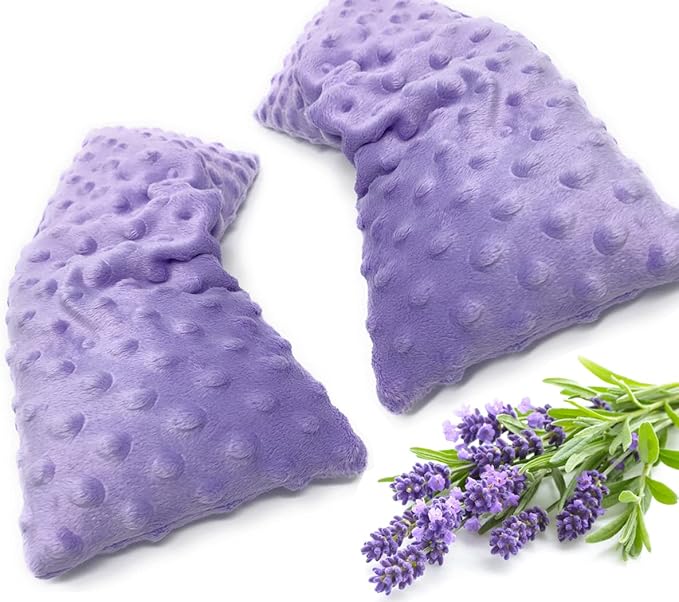 Lavender Eye Pillow Gifts for Women- Heated Eye Mask for Dry Eyes- Hot Eye Compress- Weighted Eye Mask for Sleeping, Yoga, Relaxation - Birthday Gifts for Mom-Velvo Beauty
