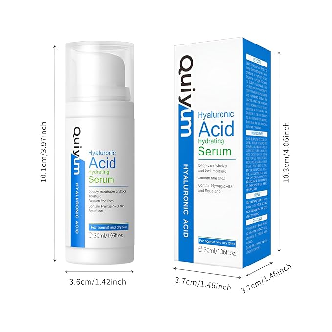 Hyaluronic Acid Serum for Face, Hydrating Face Serum for Dry Skin W/Hymagic-4D, Squalane, Vitamin C & E for Plumping, Hydrating & Anti-Aging Serum, Skin Care, 1.06fl.oz, Pack of 2-Velvo Beauty