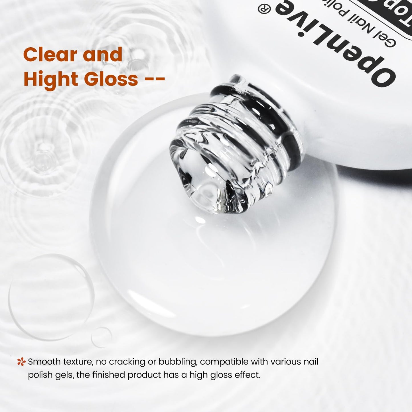 No Wipe Gel Top Coat - 10ml Clear Glossy High Shine Long Lasting Top Coat Gel Nail Polish Nail Manicure Soak Off Nail need U V Lamp-Velvo Beauty