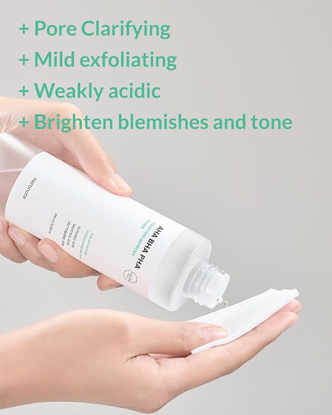 AHA BHA PHA Purifying Refresh Toner - Skin Trouble Eraser, Immediate Exfoliation & Sebum Removal - Contains Niacinamide for Breakouts - Removes Blocked Sebum & Dead Skin Cells, 6.76 f l. oz-Velvo Beauty