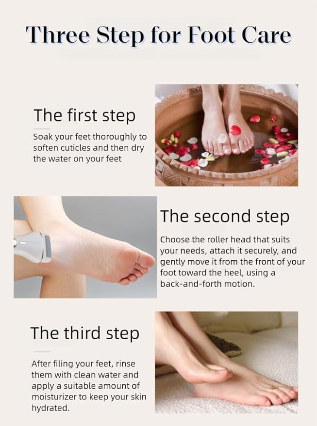 Electric Foot Callus Remover, Portable Electric Foot File with 15 in 1 Professional Pedicure Kits,Rechargeable Pedicure Tools for Foot Care, Waterproof Remover Cracked Feet & Dead Skin, Gift (White)-Velvo Beauty